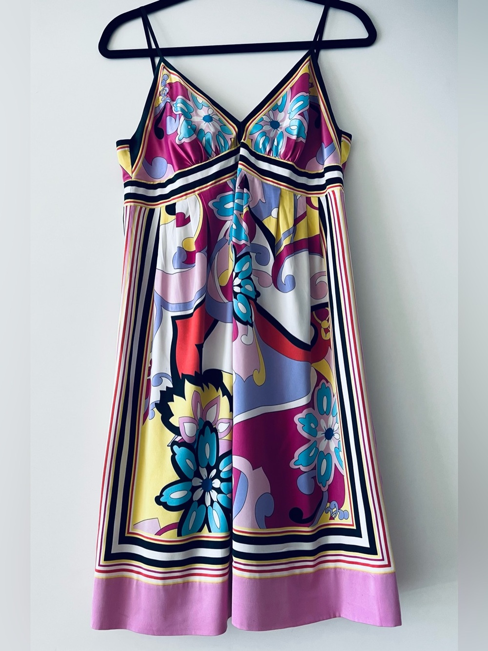 Ice Multicolor Floral-Print Midi Slip Dress